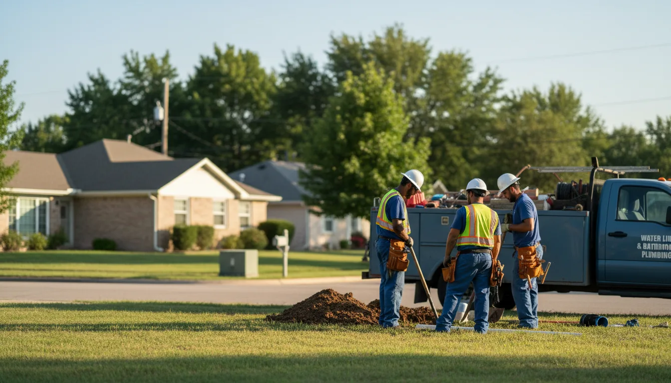 Residential water line and bathroom plumbing service in Ontario, WI